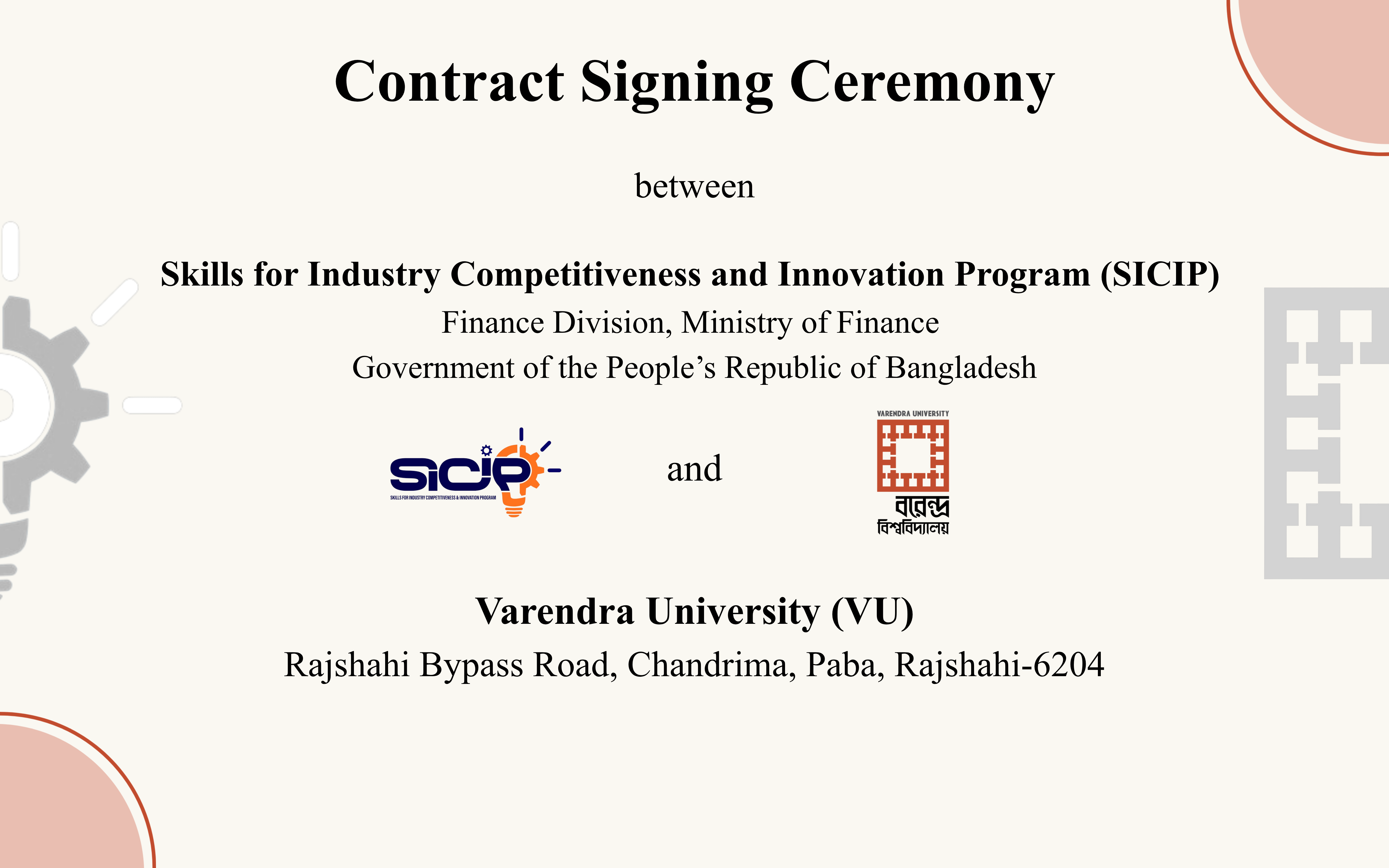 Contract Signing Ceremony invitation