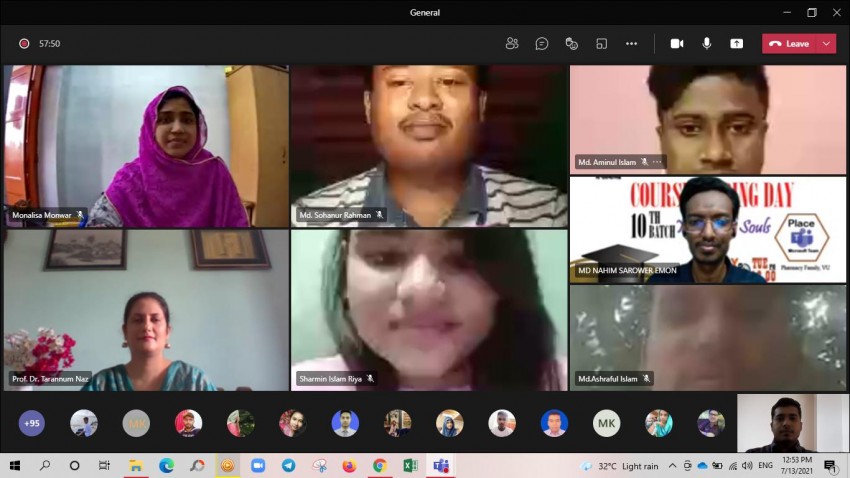 বরেন্দ্র বিশ্ববিদ্যালয়ের ফার্মেসী বিভাগের ১০ম ব্যাচের কোর্স এন্ডিং ডে উদযাপন