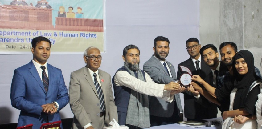 বরেন্দ্র বিশ্ববিদ্যালয়ের স্থায়ী ক্যাম্পাসে আইন ও মানবাধিকার বিভাগের মক-ট্রায়াল অনুষ্ঠিত