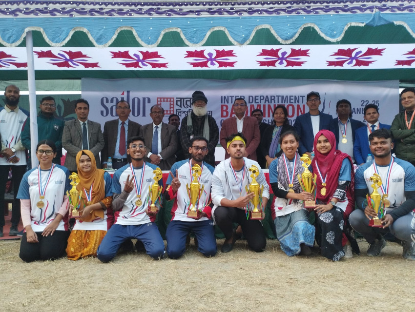 বরেন্দ্র বিশ্ববিদ্যালয়ের আন্তঃবিভাগ  ব্যাডমিন্টন চ্যাম্পিয়নশীপের ফাইনাল অনুষ্ঠিত