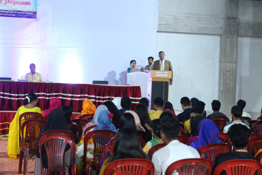 আইন ও মানবাধিকার বিভাগ কর্তৃক নবীনদের সংবর্ধনা এবং পিঠা উৎসব পালিত