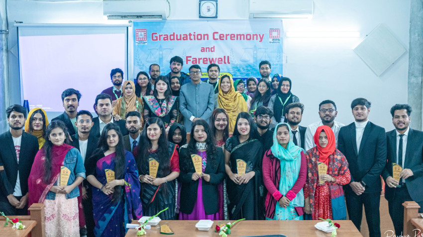 বরেন্দ্র বিশ্ববিদ্যালয়ের আইন বিভাগের এলএল.বি. ২৬ ও ২৭তম এবং এলএল.এম. ৩০তম ব্যাচের বিদায় সংবর্ধনা অনুষ্ঠিত