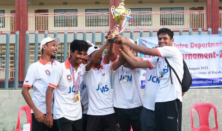 বরেন্দ্র বিশ্ববিদ্যালয়ের সাংবাদিকতা বিভাগের ক্রিকেটে চ্যাম্পিয়ন জেসিএমএস রাইডারস