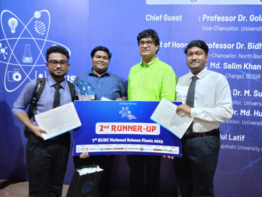 7th RUSC National Science Fiesta 2023 এ বরেন্দ্র বিশ্ববিদ্যালয় ফার্মেসি বিভাগ থেকে টিম Treble, পোস্টার প্রেজেন্টেশন সেগমেন্টে তৃতীয় স্থান অধিকার