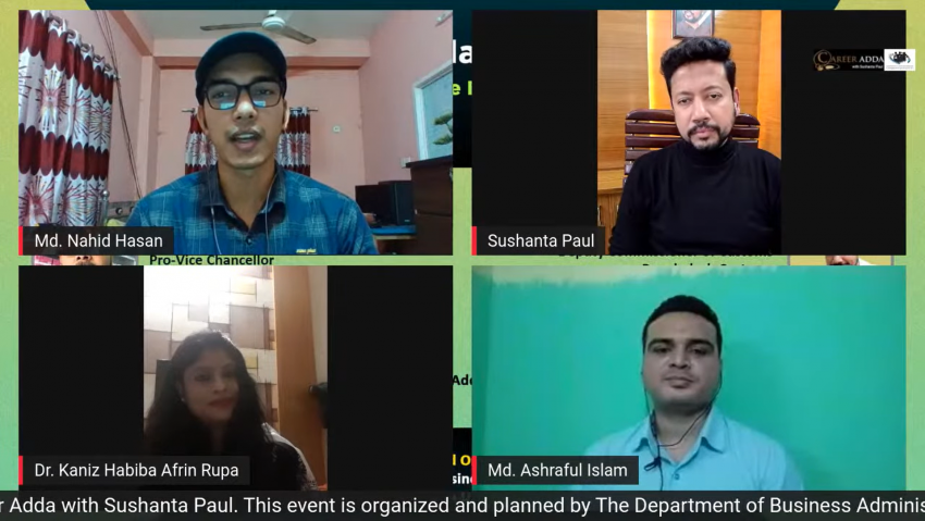 বরেন্দ্র বিশ্ববিদ্যালয়ের ক্যারিয়ার বিষয়ক আড্ডায় সুশান্ত পাল